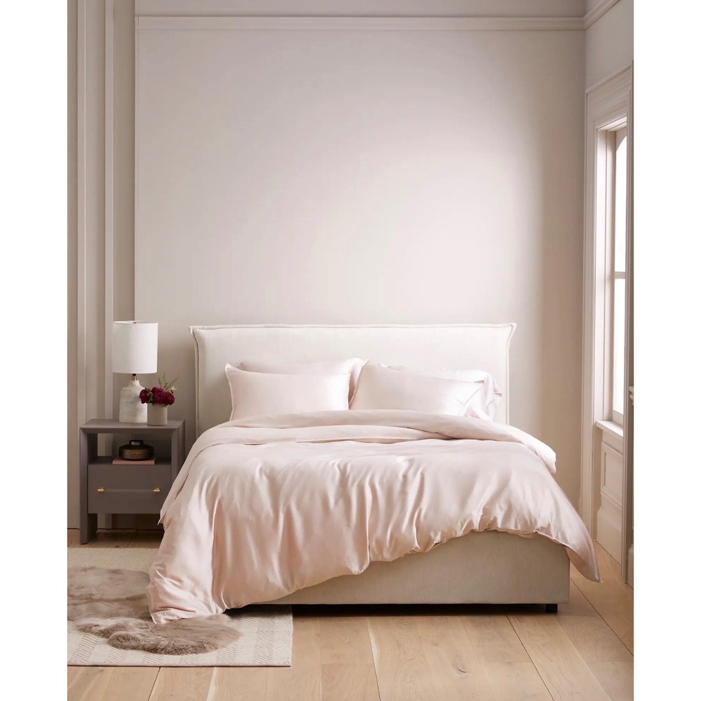 Quince Bamboo Duvet Cover Soft Blush Full/Queen NWT